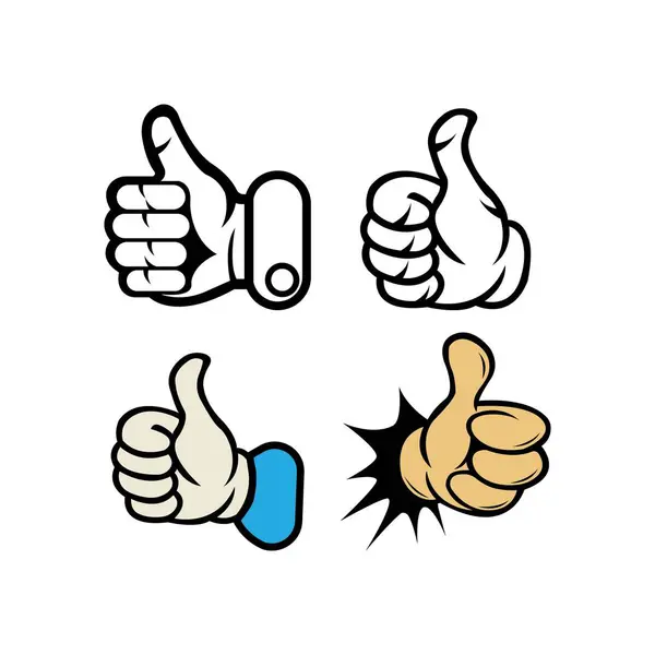 Thumb Icon Logo Vector Design Illustration — Vettoriale Stock