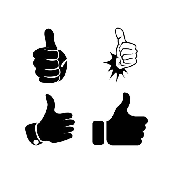 Jak Logo Ikony Kciuka Wektor Projekt Ilustracji — Wektor stockowy