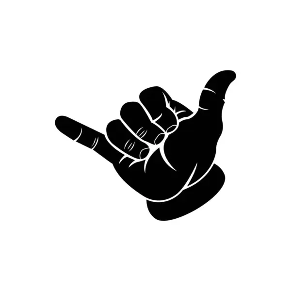 Shaka Hands Icon Logo Vector Design Illustration — Stock Vector