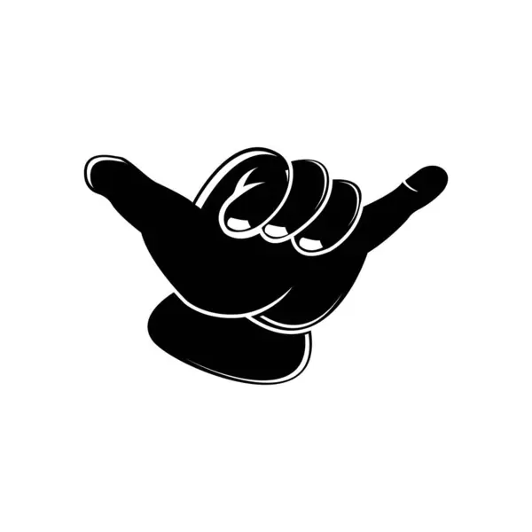 Shaka Hands Icon Logo Vector Design Illustration — Archivo Imágenes Vectoriales