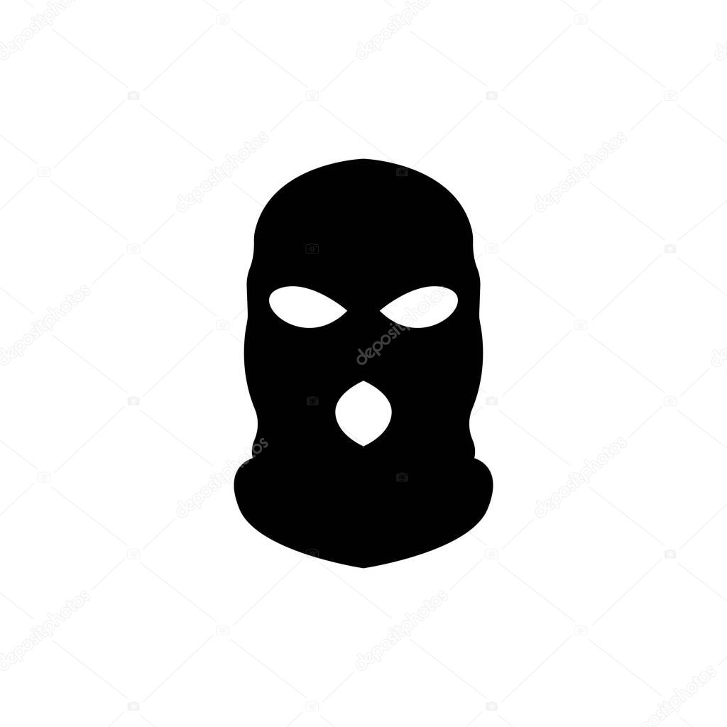 Criminal mask and Bandit icon, logo vector design illustration