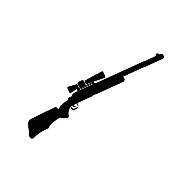 Silah simgesi. Silah vektörü. Askeri ekipman Illüstrasyon Logo şablonu.