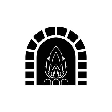 ocak simgesi logo vektör tasarım şablonunu ateşle