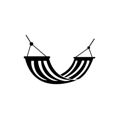 hamak simgesi vektör illüstrasyon logo şablonu.