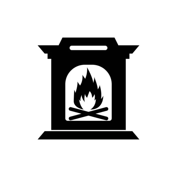 炉アイコンロゴベクトルデザインテンプレート — ストックベクタ