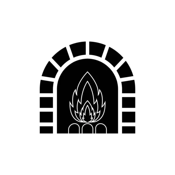 Πρότυπο Σχεδίασης Διανύσματος Εικονιδίου Καμίνου Πυρκαγιάς — Διανυσματικό Αρχείο