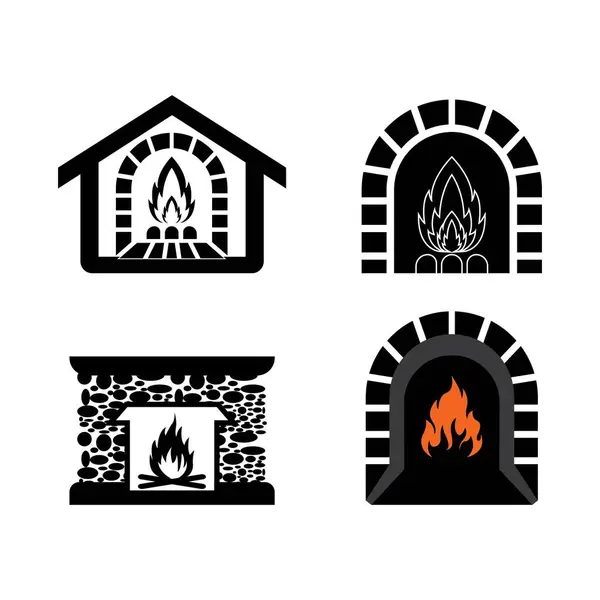 Шаблон Векторного Дизайна Логотипа Печи Огня — стоковый вектор