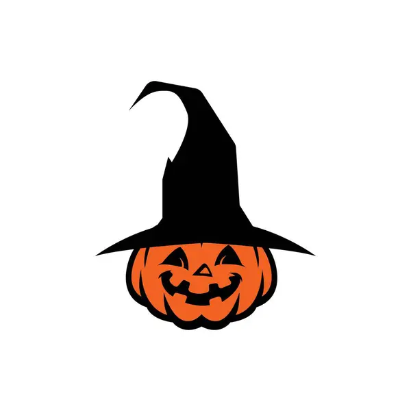 Cadılar Bayramı Simgesi Logo Vektör Tasarım Şablonu — Stok Vektör