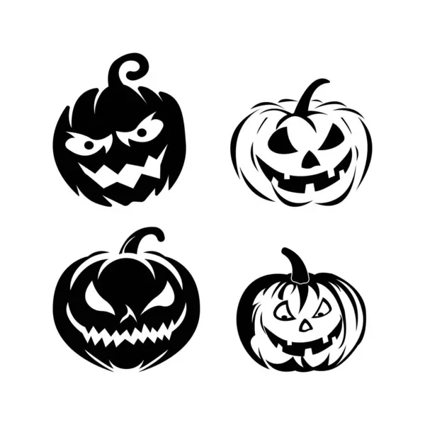 Halloween Pictogram Logo Vector Ontwerp Template — Stockvector
