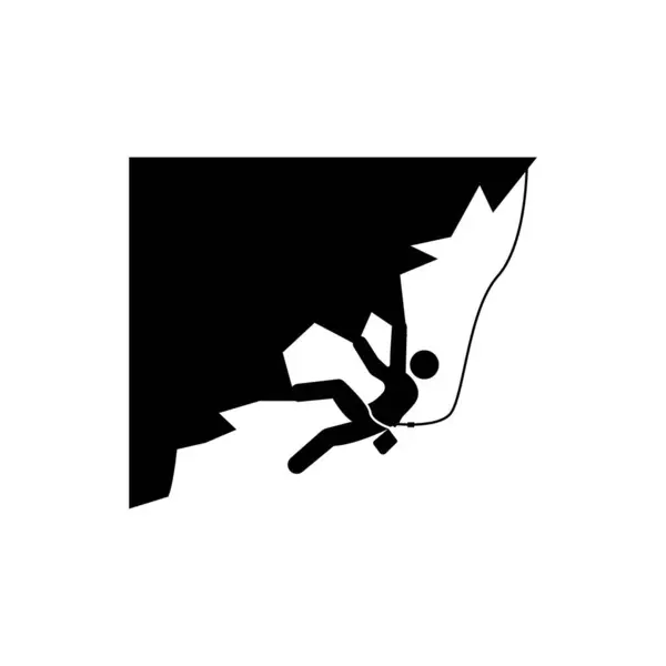 Rock Climbing Icon Vector Illustration Logo Template — Stock Vector