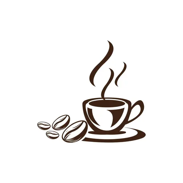 Kahve fincanı Logo Şablon vektör tasarımı
