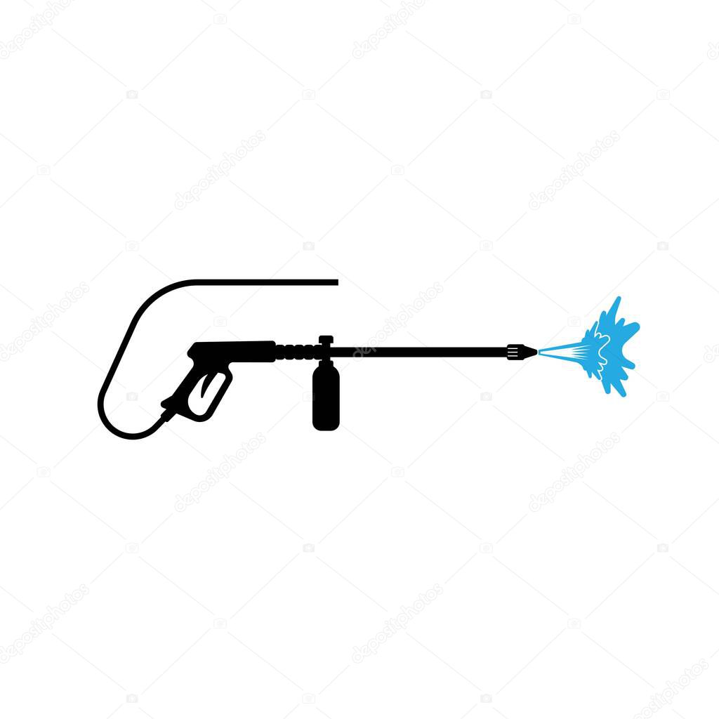 Pressure washing logo template. Cleaning vector design.