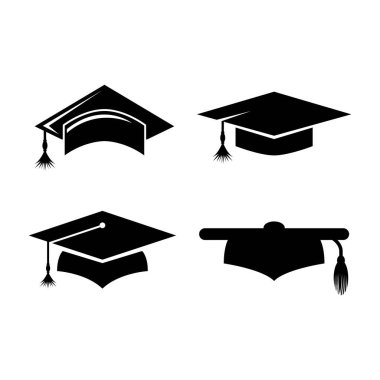 toga cap icon, vector illustration logo template.