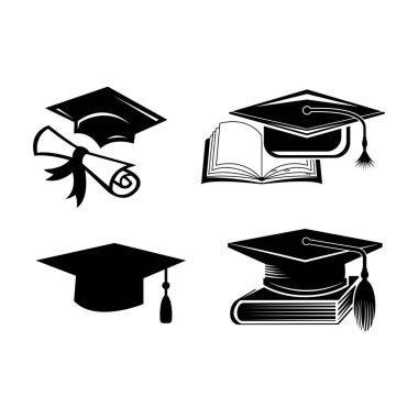 toga cap icon, vector illustration logo template.