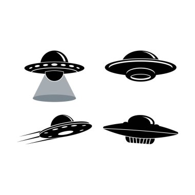 UFO vektör logo şablonu çizim tasarımı