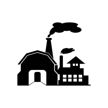 Fabrika simgesi logo vektör tasarım şablonu