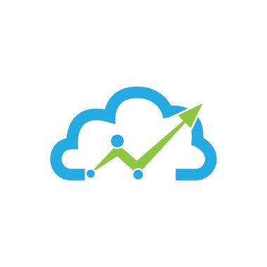 Bulut finans logo vektör resimleme tasarımı