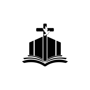 Kilise logosu şablon vektör illüstrasyon tasarımı