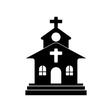Kilise logosu şablon vektör illüstrasyon tasarımı