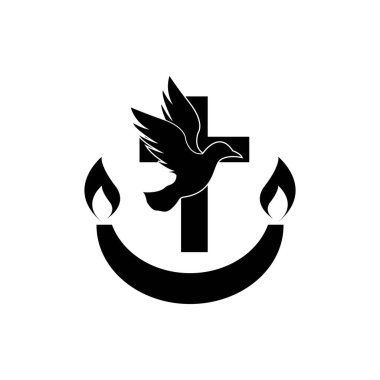 Kilise logosu şablon vektör illüstrasyon tasarımı