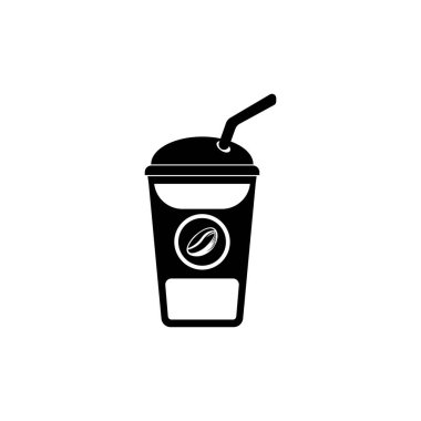Kahve fincanı ikonu. vektör illüstrasyon logo tasarımı.