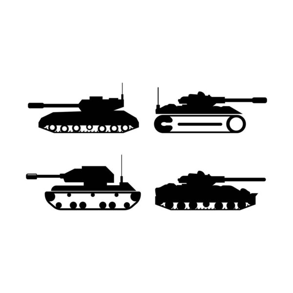 battle tank icon logo vector design template
