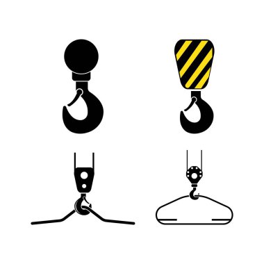 Vinç simgesi logo vektör illüstrasyon tasarımını kaldır