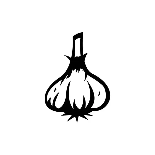 Sarımsak ikonu logosu, illüstrasyon tasarımı