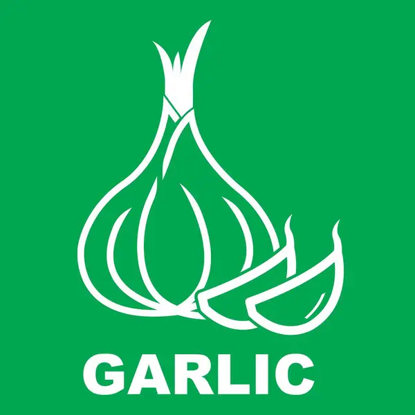 Sarımsak ikonu logosu, illüstrasyon tasarımı