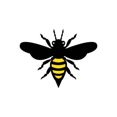 Arı veya bal peteği logosu, simge çizim vektörü