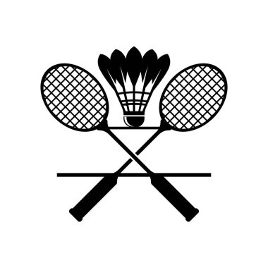 Mekik siki ve raket simgesi, logo illüstrasyon tasarımı