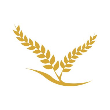 Tarım buğday logosu vektör ikonu tasarımı