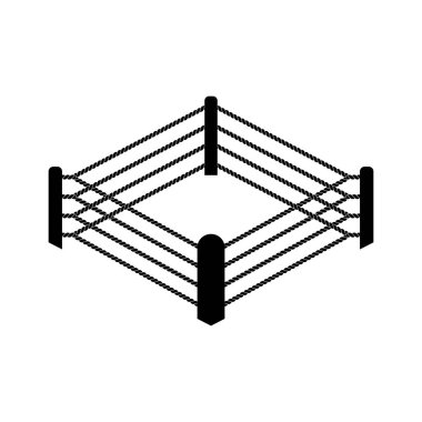 Boks yüzüğü logosu, simge vektör illüstrasyon tasarımı