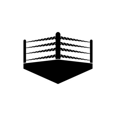 Boks yüzüğü logosu, simge vektör illüstrasyon tasarımı