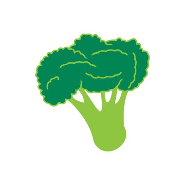 Brokoli sebze logosu, ikon vektör illüstrasyon tasarımı