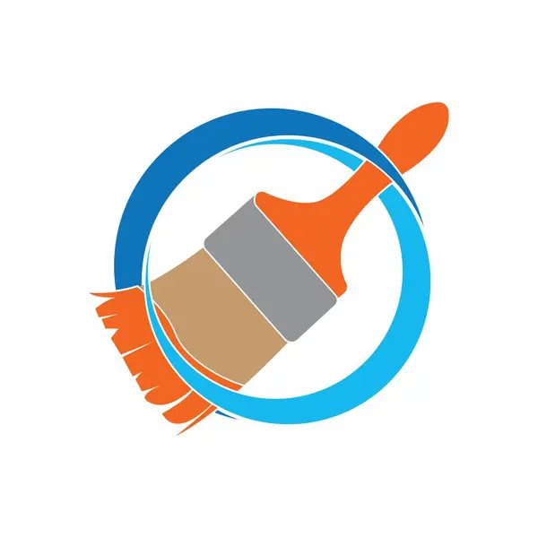 Logo Şablonu Vektör İllüstrasyon Tasarımı Boyanıyor