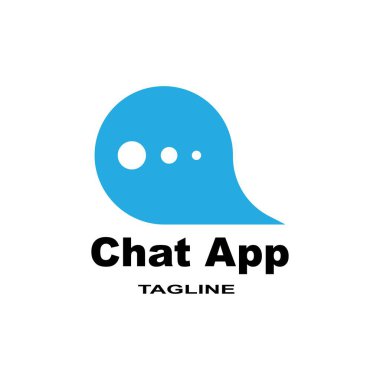 Konuşma balonu. Vektör logosu tasarımı. İş konsepti simgesi.