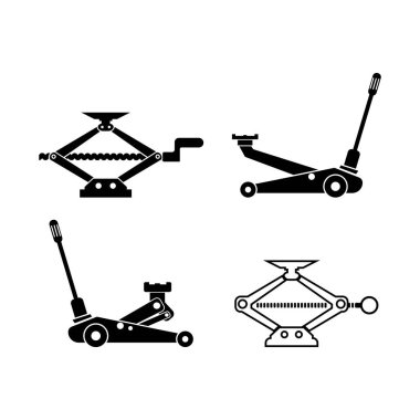 Hidrolik kriko simgesi vektör çizim şablonu.