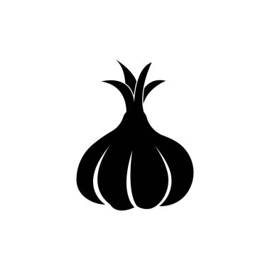 Sarımsak ikonu logosu, illüstrasyon tasarımı