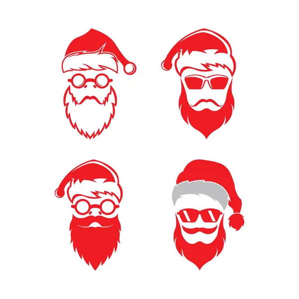 Noel Baba logo vektör illüstrasyon şablonu tasarımı