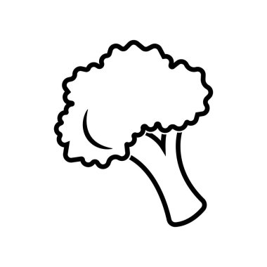 Brokoli sebze logosu, ikon vektör illüstrasyon tasarımı