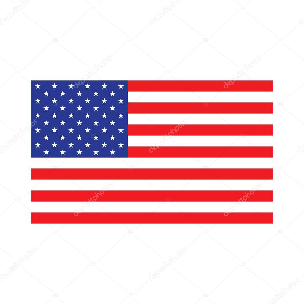 American flag icon,vector illustration symbol design.