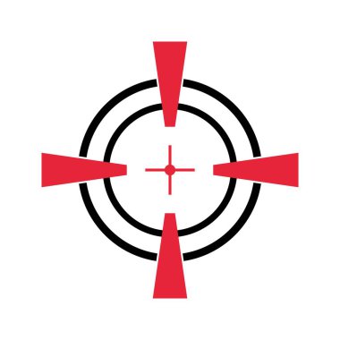 Gun target icon vector illustration template design