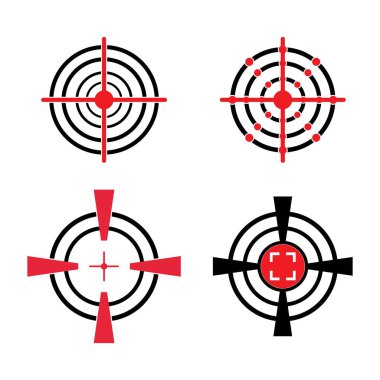 Gun target icon vector illustration template design