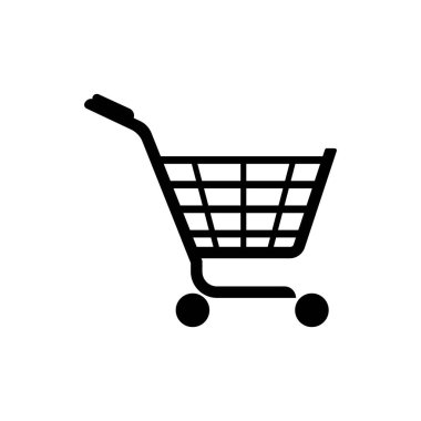 Sepet ve alışveriş arabası simgesi, vektör çizim şablonu.