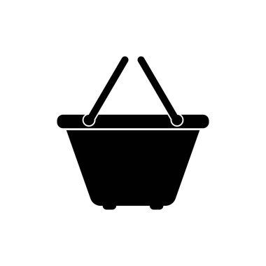 Sepet ve alışveriş arabası simgesi, vektör çizim şablonu.