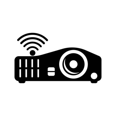 Modern projektör makinesi. simge vektör illüstrasyon tasarımı