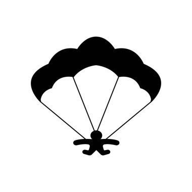 paraşüt veya paraşüt simgesi, vektör illüstrasyon sembolü tasarımı.
