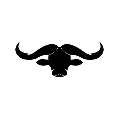 Boğa baş logo vektör simge illüstrasyon tasarımı