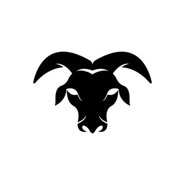 Boğa baş logo vektör simge illüstrasyon tasarımı